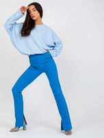 Hurt Jasnoniebieska damska bluza basic o kroju oversize RUE PARIS 