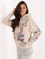 Beżowa dresowa bluza z kapturem SUBLEVEL