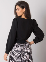 Czarna bluzka z długim rękawem Redmond RUE PARIS