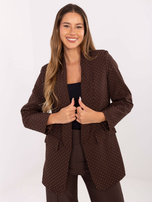 Brown women's blazer with studs RUE PARIS.