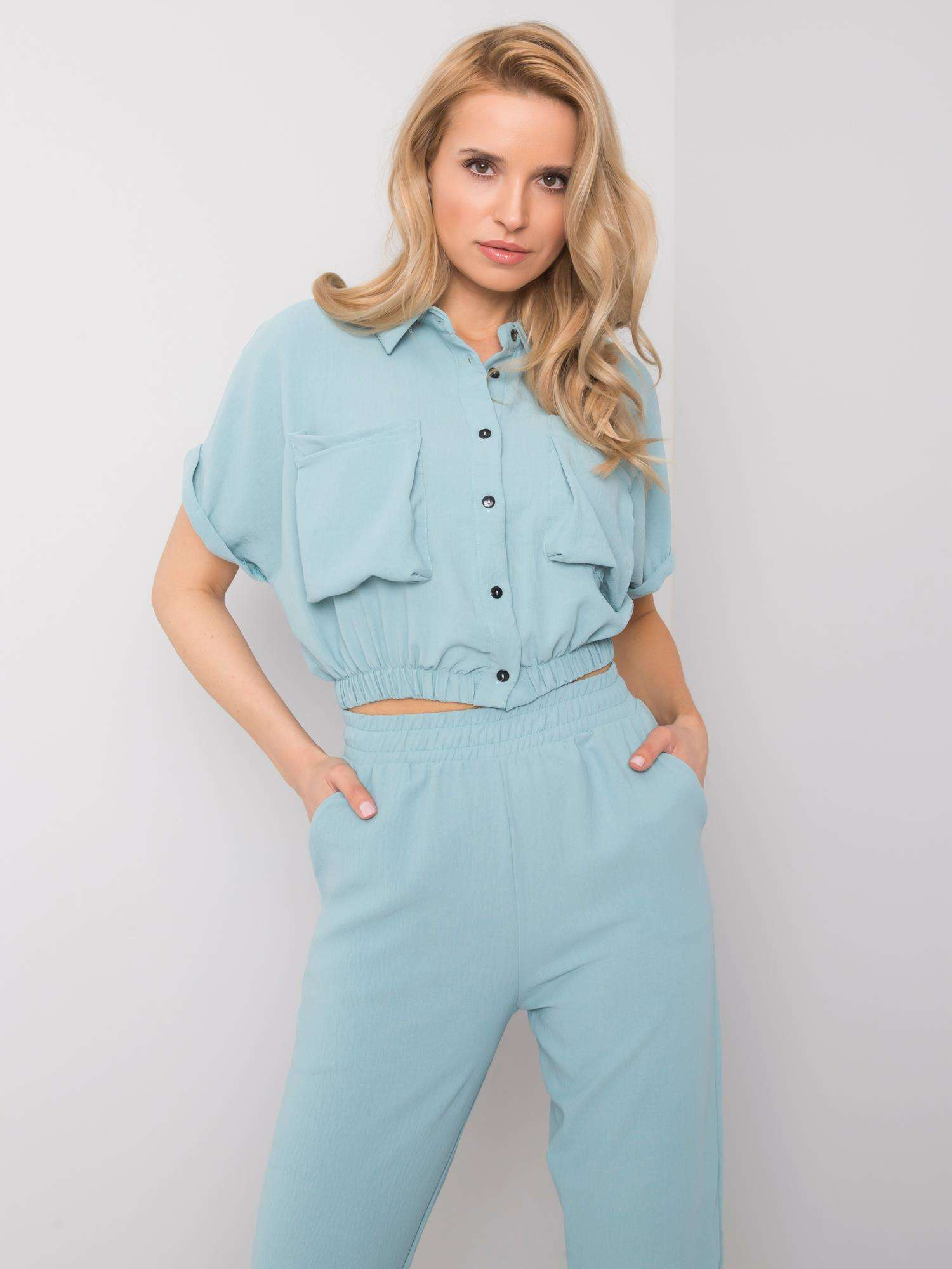 Lila gerippte Leggings Sanja.