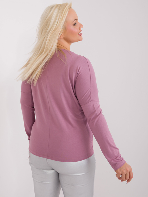 Hurt Brudnoróżowa gładka bluzka plus size Elisa