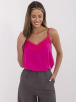 Fuksjowy top na regulowanych ramiączkach FRESH MADE 