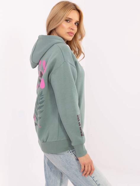 Hurt Pistacjowa dresowa bluza z kieszeniami SUBLEVEL