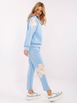 Hurt Jasnoniebieski dresowy komplet z prostymi spodniami