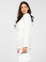 Ecru marynarka z jednorzędowym zapięciem 