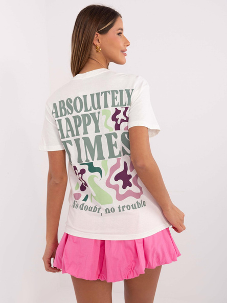 Hurt Biały damski t-shirt z bawełny SUBLEVEL