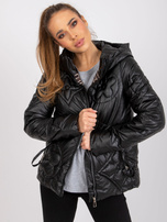 Czarna kurtka przejściowa z kapturem Hanoi