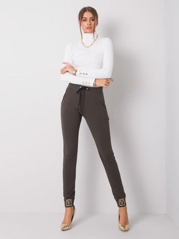 Ciemne khaki spodnie Giulianna 