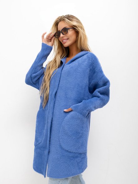 Niebieski płaszcz alpaka Carolyn