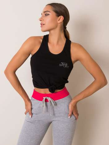 Czarny top sportowy Sophie FOR FITNESS