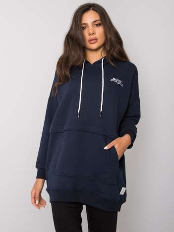 Granatowa bluza z kapturem Edna