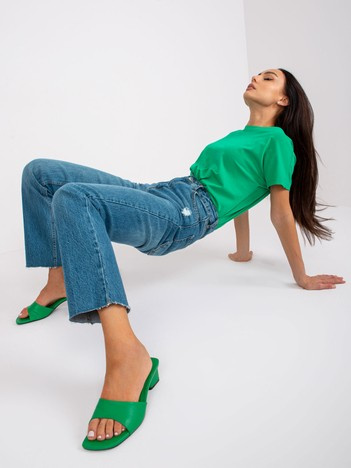 Niebieskie proste jeansy damskie Sonia RUE PARIS 