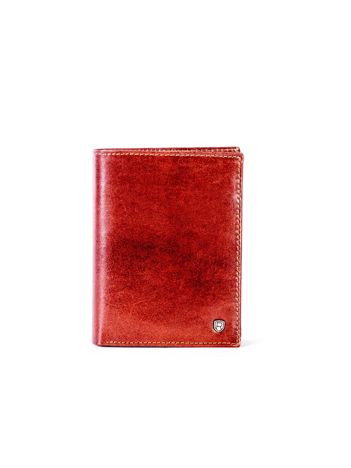 Brązowy skórzany portfel 