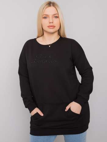 Czarna długa bluza plus size Easton