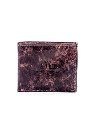 Czarno-brązowy skórzany portfel dla mężczyzny