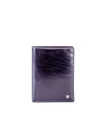 Czarny skórzany portfel 