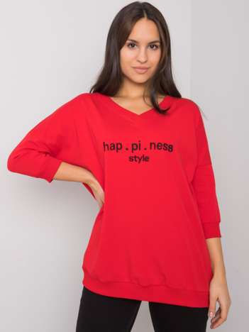 Czerwona bluza z napisem Jolanda RUE PARIS