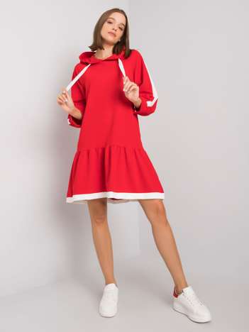 Czerwona sukienka dresowa Georgetta