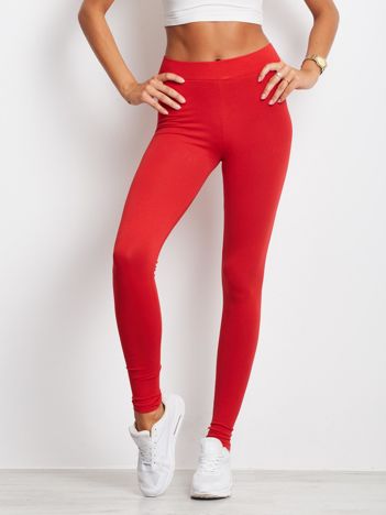 Czerwone legginsy Basic