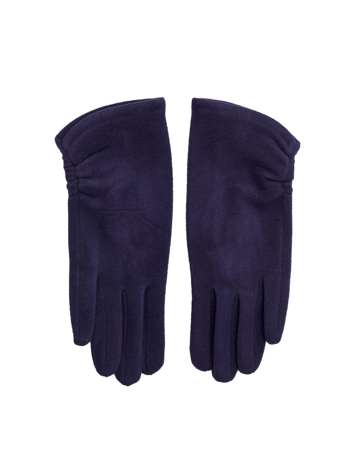Granatowe rękawiczki damskie na zimę