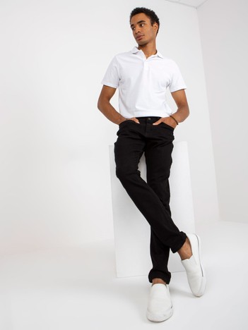 Hurtownia online Czarne męskie spodnie jeasnowe regular 