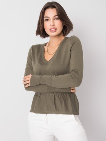 Khaki sweter Melby RUE PARIS