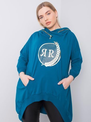 Morska bluza plus size z kapturem Fantasy