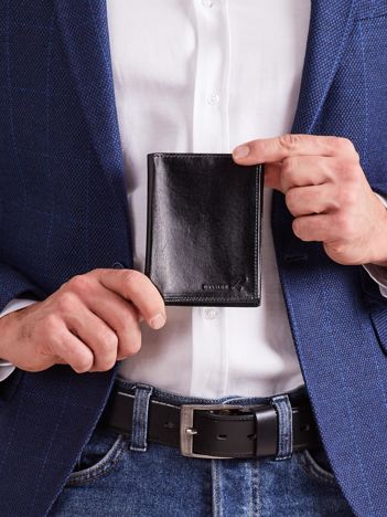 Skórzany portfel dla mężczyzny czarny