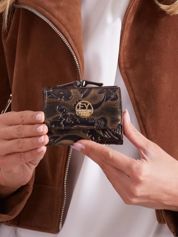 Czarno-brązowy damski mały portfel