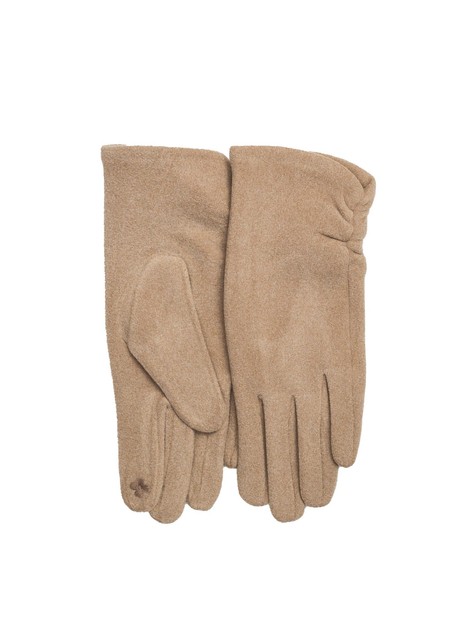 Beżowe rękawiczki damskie na zimę