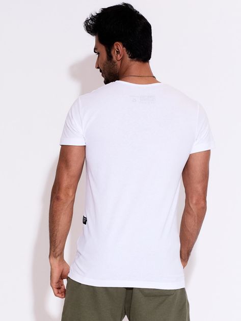 Biały t-shirt męski LOS ANGELES
                             zdj. 
                            2