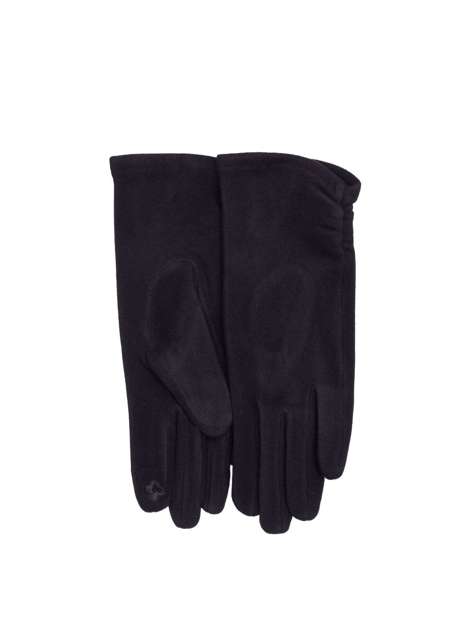 Czarne rękawiczki damskie na zimę