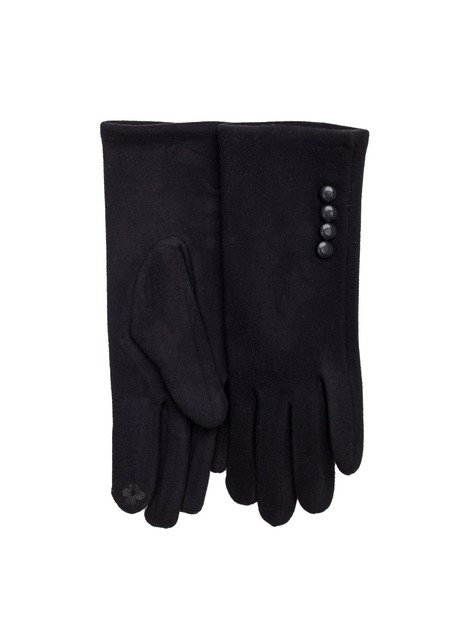 Czarne rękawiczki z guzikami
                             zdj. 
                            1