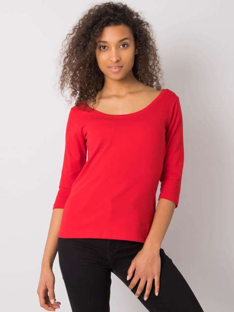 Czerwona bluzka Bernice RUE PARIS
                             zdj. 
                            1
