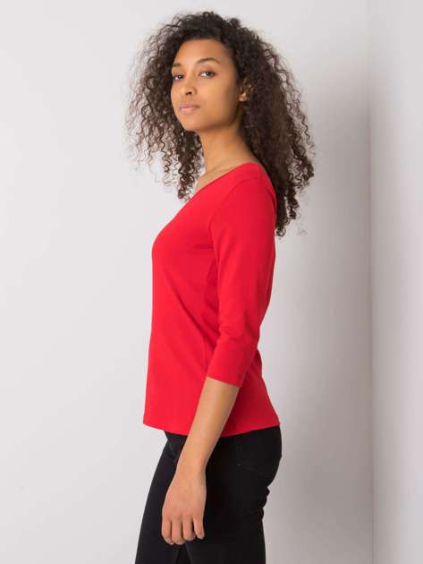 Czerwona bluzka Bernice RUE PARIS
                             zdj. 
                            2