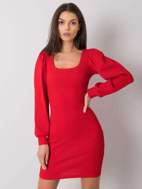 Czerwona sukienka dopasowana Shantaya RUE PARIS