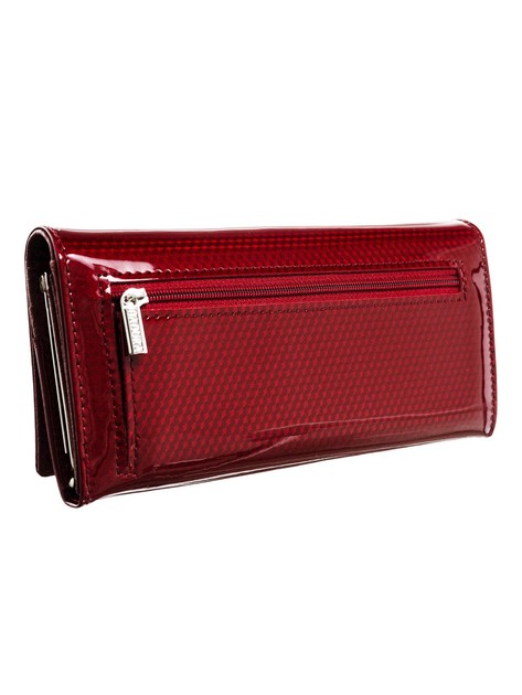 Czerwony lakierowany damski portfel BADURA
                             zdj. 
                            2