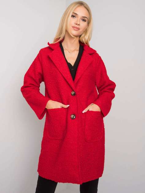 Czerwony płaszcz z kieszeniami Polli OCH BELLA