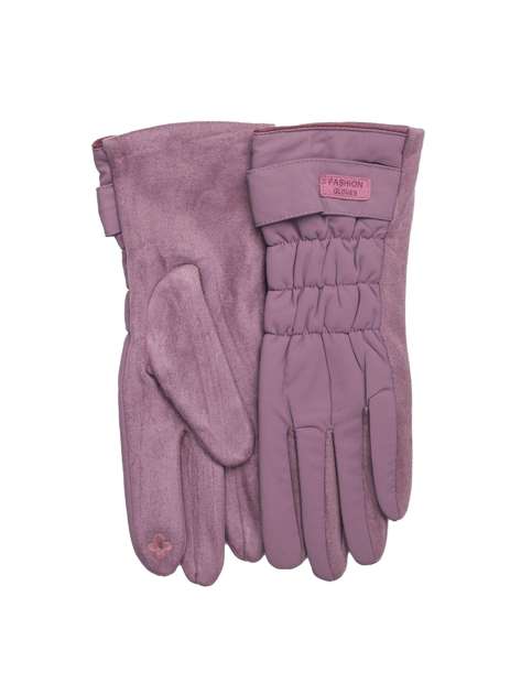 Fioletowe rękawiczki na zimę dotykowe 
                             zdj. 
                            1