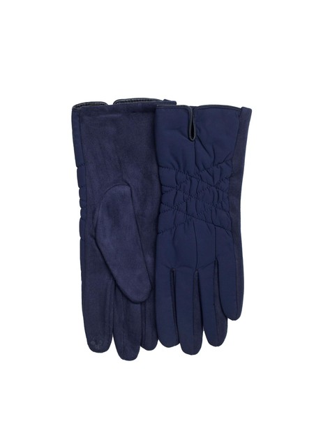 Granatowe damskie rękawiczki na zimę
                             zdj. 
                            1