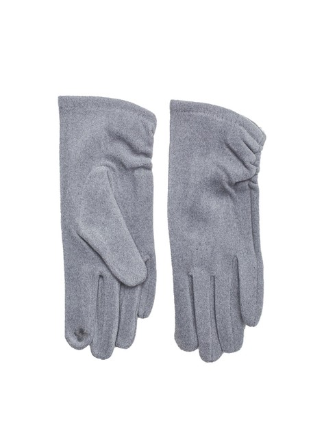 Jasnoszare rękawiczki damskie na zimę
                             zdj. 
                            2