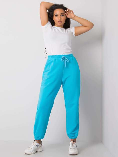 Niebieskie spodnie dresowe plus size basic Ainhoa
                             zdj. 
                            2
