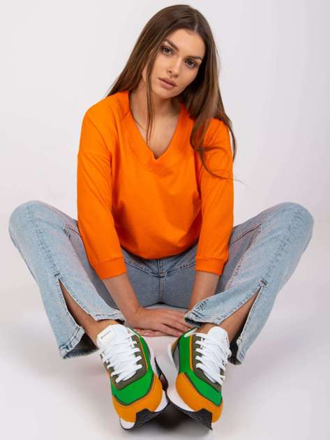 Pomarańczowa bluzka basic Oliwia
                             zdj. 
                            1