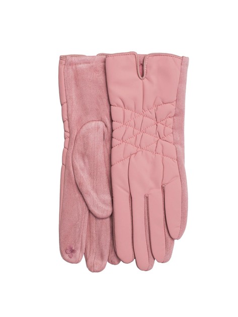 Różowe damskie rękawiczki na zimę