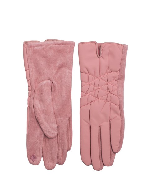 Różowe damskie rękawiczki na zimę
                             zdj. 
                            2