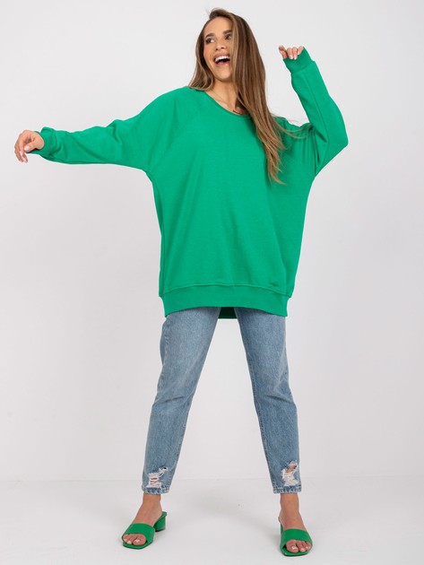 Zielona dresowa bluza oversize Remy
                             zdj. 
                            2