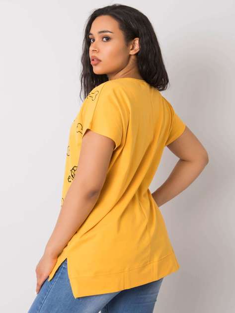 Żółta bluzka plus size Shanna
                             zdj. 
                            3