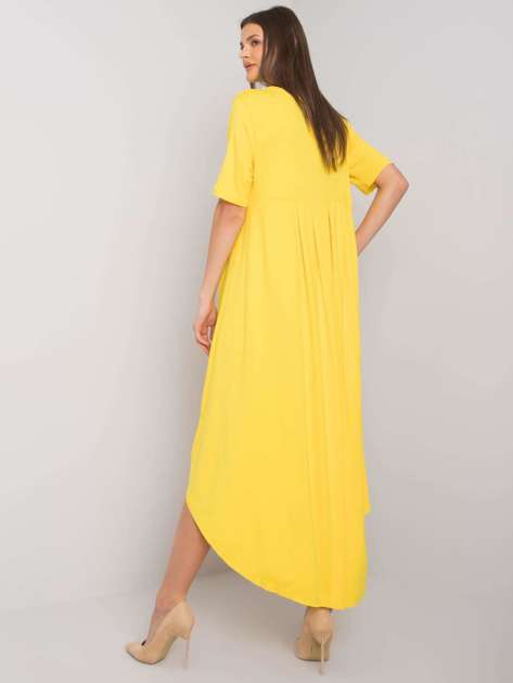 Żółta sukienka Casandra RUE PARIS
                             zdj. 
                            2