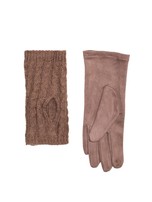 Beżowe damskie rękawiczki zimowe
                                 zdj. 
                                5